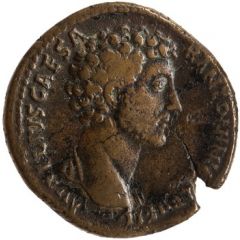 Sestertius - Marcus Aurelius TR POT VI COS II HONOS S C, Honos