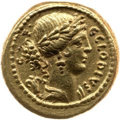 Aureus Clodia: Gaius Clodius Vestalis, C·CLODIVS C·F / VESTALIS