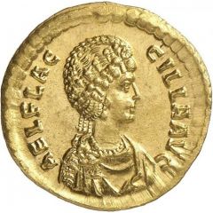 Solidus - Aelia Flaccilla SALVS REIPVBLICAE, Constantinopolis