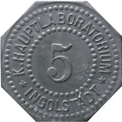 5 Pfennig - Ingolstadt K. Hauptlaboratorium