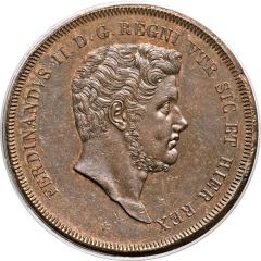10 Tornesi - Ferdinando II 2nd portrait