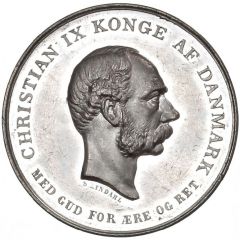Medal - Christian IX Silver jubilee of Reign - Type 1