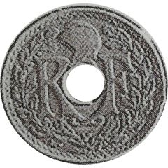 5 Centimes Lindauer Epreuve uniface d`avers en bronze argenté