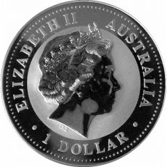 1 Dollar - Elizabeth II 4th Portrait - Australian Kookaburra - New Jersey Privy