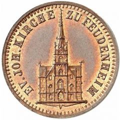 1 Kreuzer - Frederick I Opening of Feudenheim church