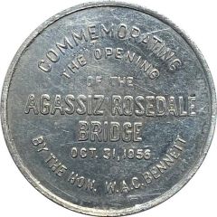 Medal - The Opening of Agassiz Rosedale Bridge British Columbia