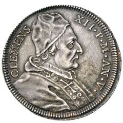 1 Testone - Clement XII Bust