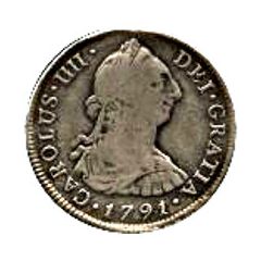 4 Reales - Carlos IV bust of Carlos III, CAROLUS IIII