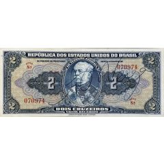 2 Cruzeiros Thesouro Nacional, 1st print, Autographed
