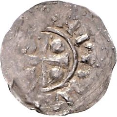 Denier - Conrad II Mainz mint, cross