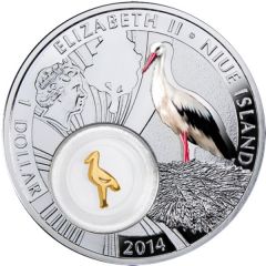1 Dollar - Elizabeth II Stork