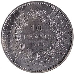 10 Francs Hercule Silver Piefort