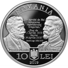 10 Lei 100 years since Romania adopted the Gregorian calendar