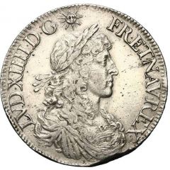 Ecu with juvenile bust - Louis XIV 1st mark
