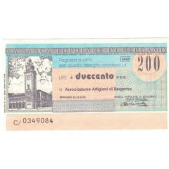 200 Lire Banca Popolare di Bergamo