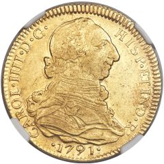 4 Escudos - Carlos IV bust of Carlos III, CAROL IIII
