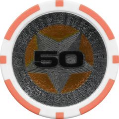 Poker Chip Metallic Foil, Star - 50