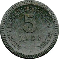 5 Mark - Charlottenburg Deutsche Ton and Steinzeugwerke A. G.