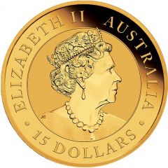 15 Dollars - Elizabeth II 6th Portrait - Australian Kookaburra - Gold Bullion Coin