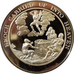 Medal - Thomason Medallic Bible Enoch carried up into Heaven, #5 of 60