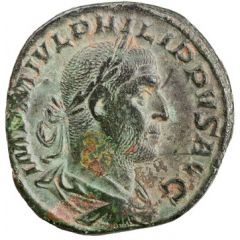 Sestertius - Philippus I AEQVITAS AVGG S C, Aequitas