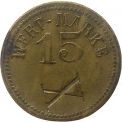 15 Pfennig Wert-Marke, Countermarked 'X'