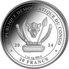 20 Francs Peregrine falcon, gilded