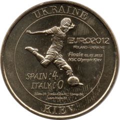 Monnaie de Paris Tourist Token - Euro 2012 Ukraine - Finale Spain:4/Italy:0