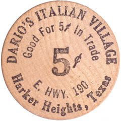 5 Cents - Dario`s Italian Village Harker Heights, Texas