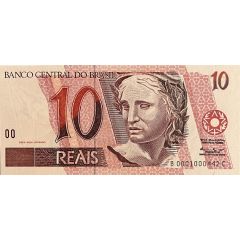 10 Reais 1st. Family, Watermark `Flag`
