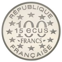 100 Francs / 15 ECUs Brandenburg Gate