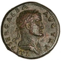 Sestertius - Galba S P Q R O B CIV SER