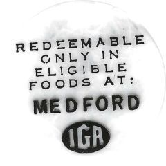 1 Cent - Food Stamp Medford IGA