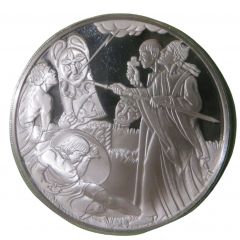 Saint Patrick`s Day Medal Destroying the Pagan Idol Crom Cruaich