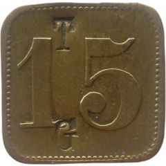 15 Pfennig Werth-Marke, Countermarked `TG`