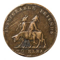 Medal - Napoleon and Devil Inseparable friends - To Elba