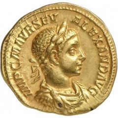 Aureus - Severus Alexander P M TR P COS P P, Jupiter
