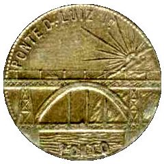 1/2 Centavo - Toll Token to cross the D. Luis I bridge in Oporto