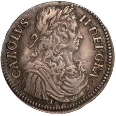 1 Merk - Charles II 1st Coinage, Type II