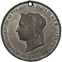 Medal - Victoria Golden Jubilee, Moore, white metal