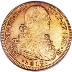 8 Escudos - Fernando VII portrait of Carlos IV