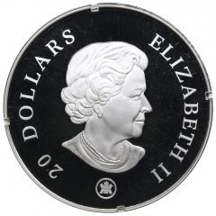 20 Dollars - Elizabeth II Amethyst Crystal Snowflake