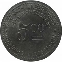 5 Mark - Homberg Steinkohlenbergwerk Rheinpreussen Homberg-Niederrhein