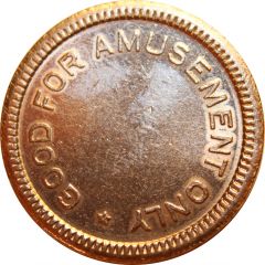 Token - Good For Amusement Only Diamond, Copper-nickel