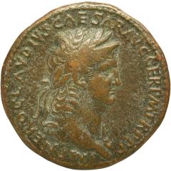 Sestertius - Nero PACE P R TERRA MARIQ PARTA IANVM CLVSIT S C