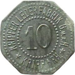 10 Pfennigs - Kripp am Rhein Kripper Lederfabrik