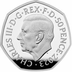 50 Pence - Charles III The Snowman, Silver Proof