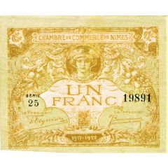 1 Franc - Chambre de Commerce de Nîmes 30