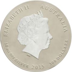 300 Dollars - Elizabeth II 4th Portrait - Year of the Goat - Silver Bullion Coin