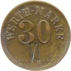 30 Pfennig Werth-Marke, Countermarked `VI`